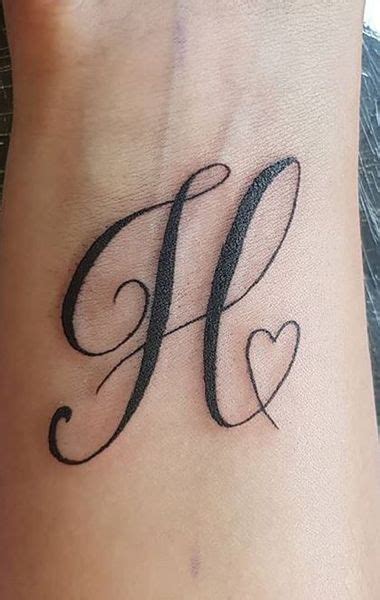 H letter tattoo